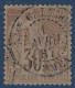 Colonies Générales Alphée DUBOIS N°55 30c Brun Oblitéré Dateur 1er Avril 1887 " Nlle CALEDONIE / NOUMÉA " TTB/ SUP - Alphée Dubois