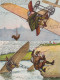 2 Art Cards Signed Plane Crash Humour . Accident Avion . 2 Cartes - Ongevalen