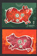 2007  Year Of The Pig  - Année Du Cochon - Set Of 2 Cards - 1953-.... Reign Of Elizabeth II