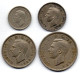 GREAT BRITAIN - Set Of Four 6 Pence, 1, 2 Shillings, 1/2 Crown, Copper-Nickel, Year 1951, KM # 875, 877, 878, 879 - Other & Unclassified