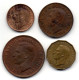 GREAT BRITAIN - Set Of Four Coins 1 Farthing, 1/2, 1, 3 Pence, Bronze,Nickel-Brass, Year 1949-52, KM #867, 868, 869, 873 - Sonstige & Ohne Zuordnung