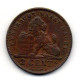 BELGIUM, 2 Centimes, Copper, Year 1905, KM # 36, Dutch Legend - 2 Cents