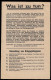 1944-45 ALLIED PROPAGANDA LEAFLET - EINE MINUTE DIE DIR DAS LEBEN RETTEN KANN ONE MINUTE THAT CAN SAVE YOUR LIFE ZG.84 K - Documents