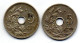 BELGIUM - Set Of Two Coins 5 Centimes, Nickel-Brass, Year 1932, 1930, KM # 93, 94, French & Dutch Legend - 5 Centimes