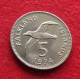 Falkland  Islands 5 Pence 1974 KM# 4.1 Lt 1450 *V2T Bird Malvinas Malwinen - Falklandeilanden