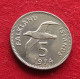 Falkland  Islands 5 Pence 1974 KM# 4.1 Lt 1450 *V2T Bird Malvinas Malwinen - Falkland