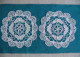 Napperons Ronds Duo Cœur étoilé Aiguille Crochet Broderie Ajourée Style Venise Forme Papillon. - Tablemates