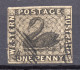 WESTERN AUSTRALIA 1854 - CISNE - ONE PENNY - Nº YVERT 1 - SG 1 - USED - Usados