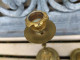 Delcampe - Anciens Bougeoirs XIXème Bronze Doré Décor De Mures, Abeilles & Scarabées - Chandeliers, Candelabras & Candleholders