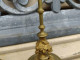 Delcampe - Anciens Bougeoirs XIXème Bronze Doré Décor De Mures, Abeilles & Scarabées - Chandeliers, Candelabras & Candleholders