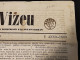 Delcampe - 1869 PORTUGAL  “Jornal De Viseu Datado De 11.12.1869 Com Selo De 5 Reis D. Luís I, Fita Curva, Denteado, MF19  - Altri & Non Classificati