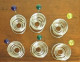 Lot Von 6 Eierbecher Spiralförmig Modern Art Neuwertig - Eierhouders 