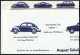 282 BREMEN-LESUM 1/ August Schröder KG/ VOLKSWAGEN 1965 (9.8.) AFS = VW "Käfer" , Teil-Bf., Rs. Reklame Mit VW "Käfer",  - Autos