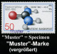 B.R.D. 1982 (Aug.) 50 Pf. "100. Todestag Friedrich Wöhler" Mit Amtl. Handstempel  "M U S T E R" (Formel Harnstoff-Synthe - Química
