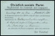 DARMSTADT/ *2b 1901 (14.11.) 1K-Gitter Auf Amtl. Orts-P. 2 Pf. Germania + Rs. Zudruck: Christlich-soziale Partei.. Darms - Sonstige & Ohne Zuordnung