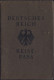 Radevormwald 1936 (31.3.) Reisepaß "DEUTSCHES REICH" Titelseite Noch Mit Weimarer Adler, Einer Frau , Mehrfach Dienst-si - Other & Unclassified