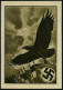 DEUTSCHES REICH 1935 (17.10.) Schmuckblatt-Telegramm: Reichsparteitag 1933 = NS-Adler über Flaggen (rs. Garnisonskirche, - Otros & Sin Clasificación