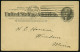 U.S.A. 1895 (18.7.) PP 1 C. Washington, Schw.: Strength Of The Firemans Fund.. (Chicago Inter Ocean) MaSt: CHICAGO,ILL/S - Feuerwehr