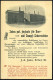 ERFURT/ *1a 1902 (24.3.) 1K-Gitter Auf Reklame-PP 3 Pf. Krone/Ziffer Braun: J.A. John, Erfurt 30/..Aufsatz Für Darr- U.  - Firemen