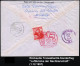 ÖSTERREICH 1957 (1.12.) Roter SSt: GRAZ/TAG DER BRIEFMARKE/BRIEFM.AUSSTELLUNG/AMERIKA-HAUS (Flaggen) EF 1 S.+25 Gr. TdB  - Sonstige (Luft)