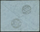 Dresden 1931 (8.8.) Großbrit. 4 P. George V., EF , Schw. 1K: LONDON/AIR MAIL + Roter Ra.2: MLb/Luftpostamt Dresden (Mi.F - Otros (Aire)