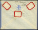 DT.BES.ITALIEN 1945 (7.1.) 1K: FELDPOST/g/--- + Viol. 1K-HdN: Feldpostnr. 43118 = Feld-Lazarett 3 (teils Undeutl.) + Rs. - Avions