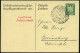 MÜHLHAUSEN/ AMT/ Pforzheim/ BAD.-WÜRTT.SEGELFLUGWETTBEWERB 1926 (28.11.) SSt, Irrtüml. 1928, Hs. Geändert Auf PP 5 Pf. A - Avions