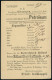 BAMBERG II 1888 (6.8.) 1K Auf Amtl. P 3 Pf. Raute Grün + Rs. Reklame-Zudruck: Americ. Raff. Petroleum.. Holland Zucker.. - Pétrole