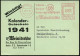 BERLIN C2/ Schreib-/ Rechen-/ Buchungsmaschinen/ Gebr.Weinitschke 1940 (23.12.) AFS Francotyp (Logo) Auf Reklame-Kt. Bet - Informática