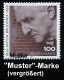 B.R.D. 1996 (Okt.) 100 Pf. "100. Todestag Anton Bruckner" Mit Amtl. Handstempel  "M U S T E R" + Amtl. Ankündigungsblatt - Music