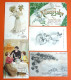 LOT 5 OLD GREETINGS POSTCARDS, ALL USED WITH STAMPS, EXCELLENT CONDITION - Collezioni E Lotti