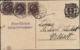 YT Danzig Freie Stadt Danzig N°47 X3 Sur Entier 15PF Violet CAD Danzig 12 3 21 * 5h Entier Rare - Interi Postali