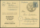 (10a) Niedersedlitz (Sachs)/ 1.Briefmarkenschau 1948 (10.1.) SSt (Kopfbild Stephan) Auf Amt. P 12 Pf. Arbeiter + Amtl.,  - UPU (Union Postale Universelle)
