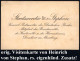 DEUTSCHES REICH 1885 (ca.) Orig. Visitenkarte "Staatssecretär Dr. V. Stephan, Generalpostmeister Des Deutschen Reiches,  - UPU (Unión Postal Universal)