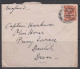 Ireland 1922 2d Provisional Overprint Cover To UK Captain Harkeness - Covers & Documents