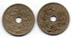 BELGIUM - Set Of Two Coins 25 Centimes, Copper-Nickel, Year 1909, 1908, KM # 62, 63, French & Dutch Legend - 25 Cent