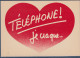 Cœur "Téléphone, Je Craque" Pour Message D'amour Saint Valentin Carte Postale - Valentine's Day