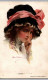 Delcampe - Woman Health Beauty Advertising X4 Artist Signed Postcards Schilbach Boileau Hat - Schilbach