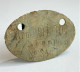 Plaque D'identité Allemande German Dog Tag Imperial German Army Soldiers ID 1878 Model Prussian Army - 1914-18