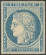 (*) Non émis. No 8, Bleu Sur Jaunâtre, Très Frais. - TB. - R - 1849-1850 Cérès