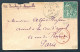 RC 25735 INDE 1893 CHANDERNAGOR SUR LETTRE AU TARIF CARTE DE VISITE POUR LA FRANCE B/TB SIGNÉ JAMET - Briefe U. Dokumente