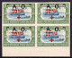 Ruanda Urundi - 44 - Bloc De 4 - Non Dentelé - Ongetand - Imperforated - 1918 - Ongebruikt