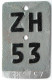 Velonummer Zürich ZH 53 (sehr Schön, Nie Montiert) - Plaques D'immatriculation