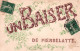 Je Vous Envoie Un Baiser De Pierrelatte - Fantaisie - Carte De 1907 Avec Ajoutis Brillants - Pierrelatte