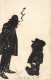 SILHOUETTES - L'Homme Et Le Petit Homme - Carte Postale Ancienne - Silhouetkaarten