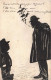 SILHOUETTES - L'Homme Et Le Petit Homme - Carte Postale Ancienne - Silueta