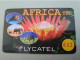 NETHERLANDS /  PREPAID / LYCATEL / AFRIKA / LION/ELEPHANT//ZEBRA/ FLOWER/  € 12,-  USED  ** 15256** - Privat