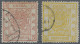 China: 1883, Large Dragon Thicker Paper, 3 Ca. Red Canc. Black Seal, 2mm Tear In - 1912-1949 République