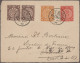 Delcampe - China: 1898, Coiling Dragons, Five Cover Fronts Used To Peking: 2 C. Franks With - 1912-1949 República