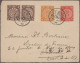 Delcampe - China: 1898, Coiling Dragons, Five Cover Fronts Used To Peking: 2 C. Franks With - 1912-1949 Republic